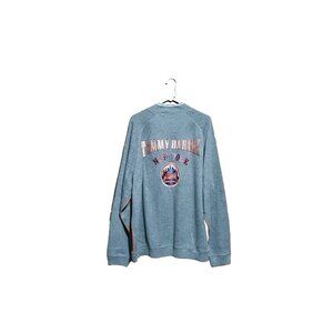 Tommy Bahama Baseball Mens XXL L/S 1/4 Zip NY Mets Pullover Gray Sweater NWT